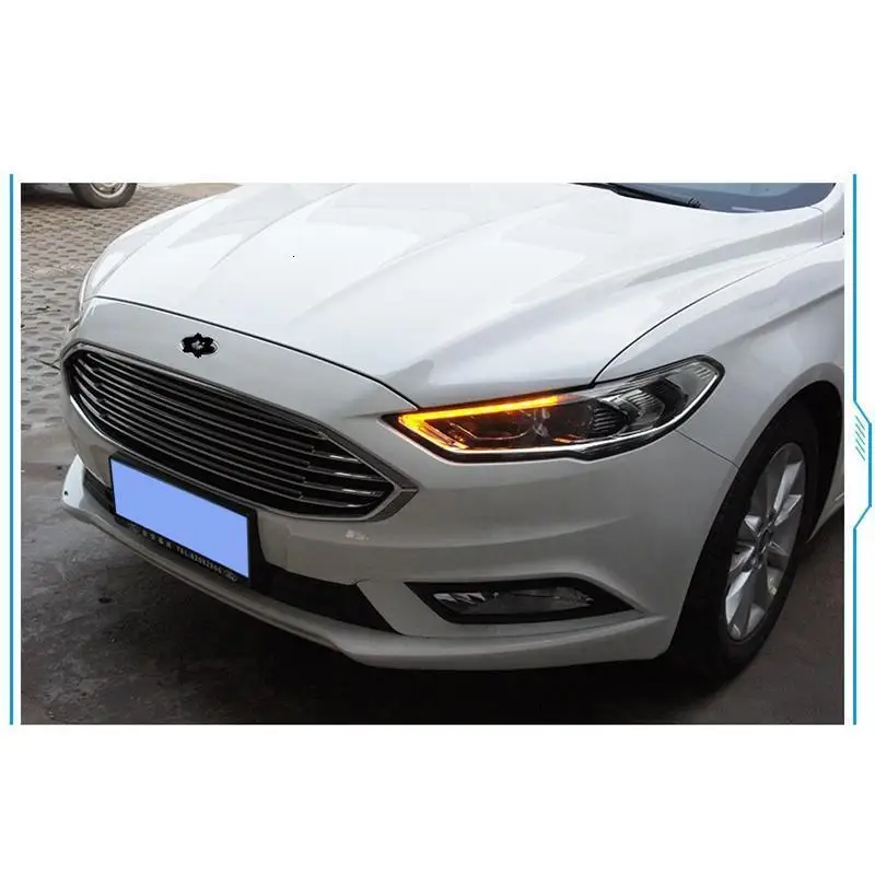 Neblineros Para авто дневной аксессуар для бега Drl внешняя Светодиодная лампа стайлинг фары задние Автомобильные фары в сборе для Ford Mondeo