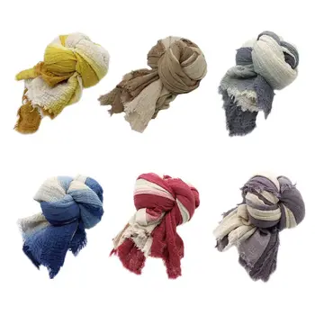 

Baby Gradient Tie Dye Tassel Swaddle Wrap Receiving Blanket Photography Props H55B