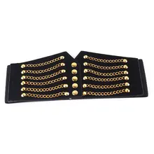 

Women Wild Rivet Waistband Fashion Slim Corset Cummerbunds Elastic Belts Punk Female Coat Fur High Waist Belt Accessories