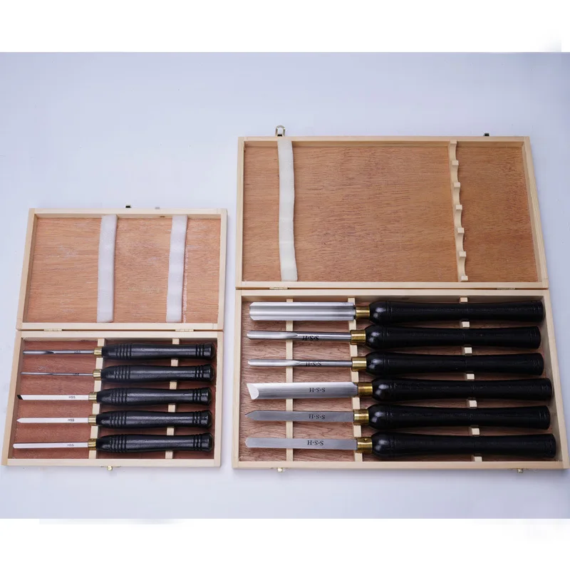 LIVTER 6pcs heavy duty sturdy hss wood chisel set woodworking carving knives hand tools for lathe turning machine