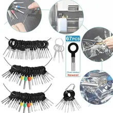 

67Pcs Car Wiring Terminal Removal Repair Tool Connector Pin Extractor Pullers Universal Repair Accessories For BMW Golf Passat