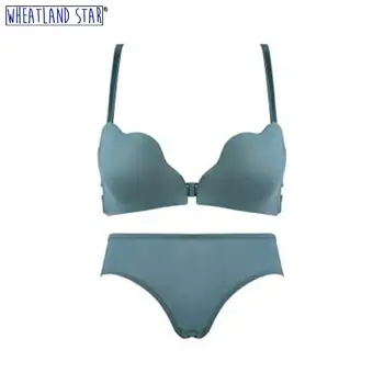 

Front Closure Wireless Push Up Bra Underwear Women Set Seamelss Bra Set Convertible Straps Woman Lingerie 2020 Women's Intimates