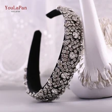 YouLaPan S28B-FG silver bridal hair accessories rhinestone wedding hair vines for bride sliver diamond wedding headband