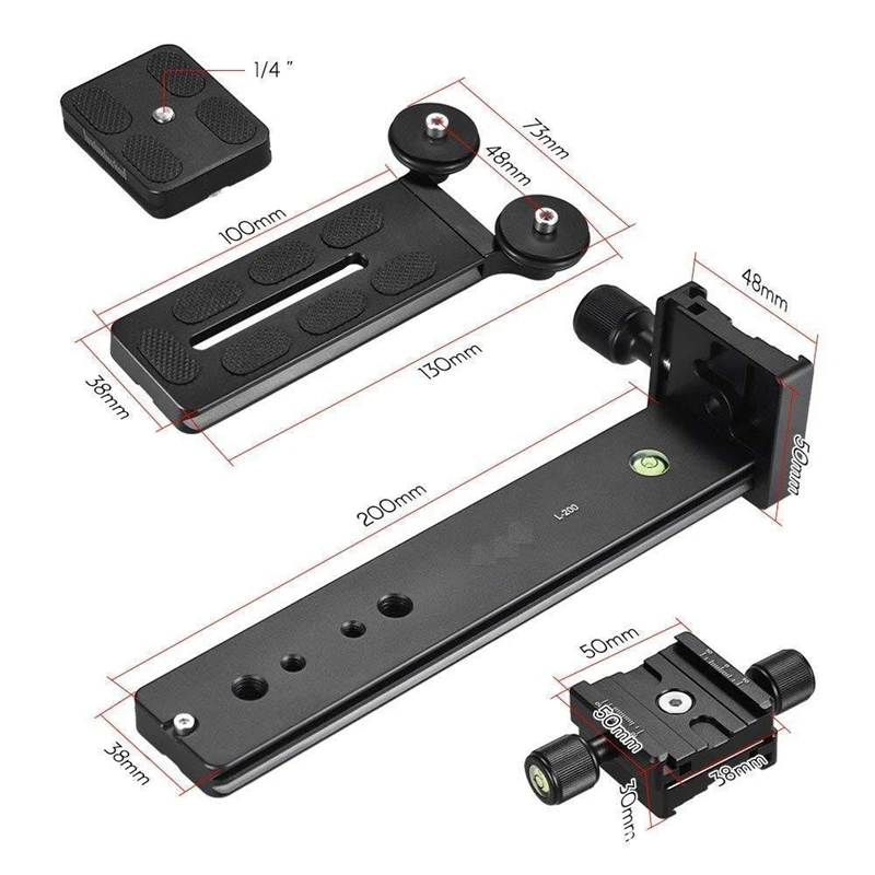 Telephoto Lens Bracket Quick Release Plate Mount Adapter Clamp Camera Lens Support for Camera Tripod Ball Head
