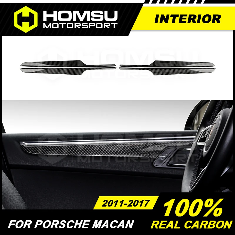 

100% Real Carbon Fiber Interior Trim For Porsche Macan 95B Dashboard Kit Door Handle Trim center console cover fit for LHD RHD