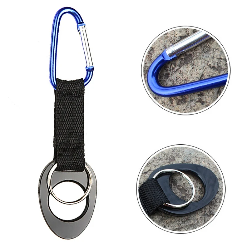 Карабин из алюминиевого сплава держатель бутылки для напитков крючок зажим резиновая Пряжка переноска вешалка для бутылок Кемпинг Туризм Открытый небольшой инструмент