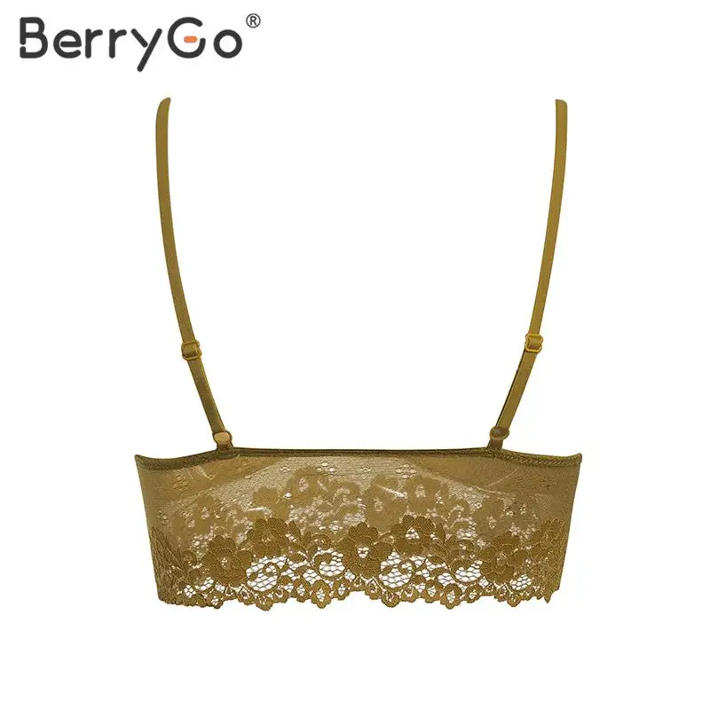 BerryGo Сексуальное цветочное кружевное интимное женское элегантное однотонное модное комфортное нижнее белье бюстгальтеры с вышивкой весенне-летний бюстгальтер без косточек