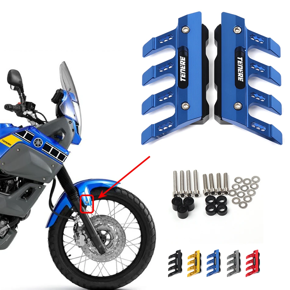 Guardabarros motocicleta para YAMAHA XT660Z XT660R Tenere, Protector de horquilla delantera, bloque de guardabarros delantero, anticaída, accesorios deslizantes|Cubiertas y molduras ornamentales| - AliExpress