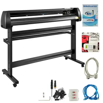 

Vinyl Cutter Plotter Machine 53” Signmaster Software Sign Making Machine 1350mm Paper Feed Vinyl Cutter Plotter with Stand (53”