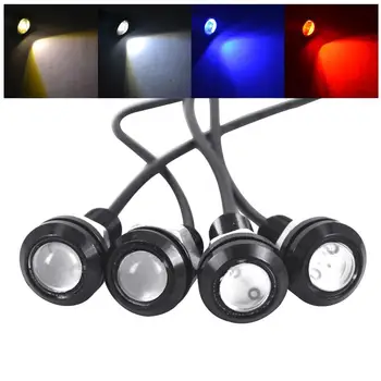 

The New Durable 2Pcs 18mm 1.5W Car Eagle Eye Waterproof LED Brake Backup Signal Lamp Bulb Light Automobile carros
