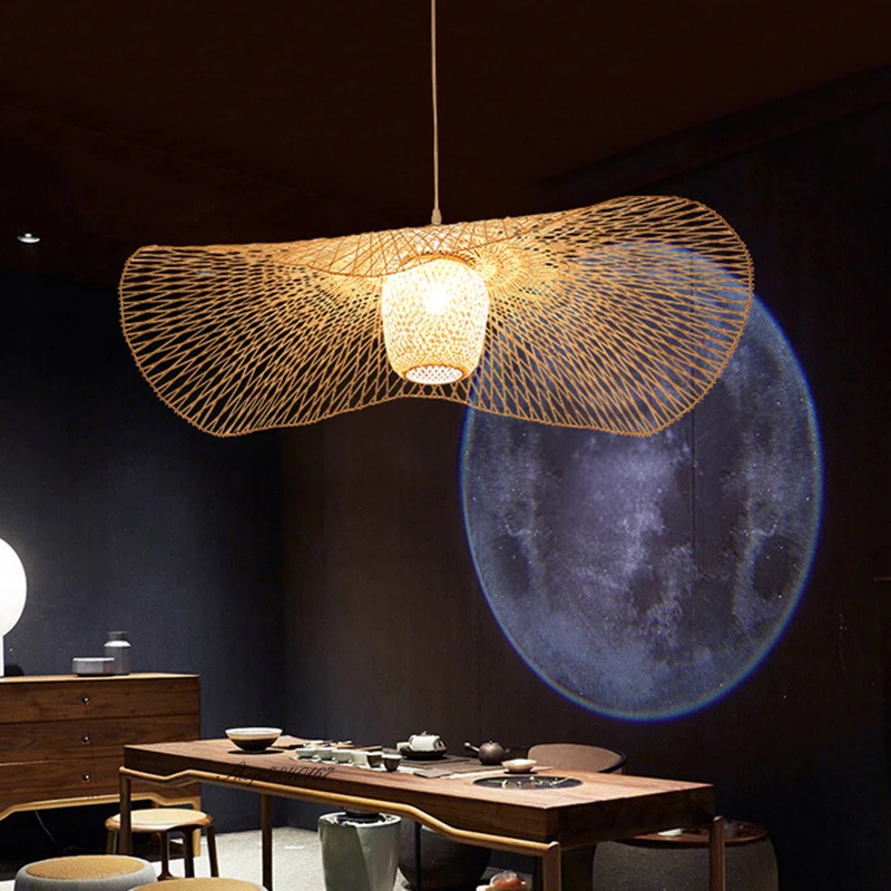 Pendant Lights Pendant Lamp Chinese Style Bamboo Pendant Lights for Dining Room Restaurant