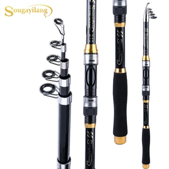 

Sougayilang 1.8M-3.3M Portable Telescopic Carp Fishing Rod Hard FRP Carbon Fiber Fishing Rod Pesca