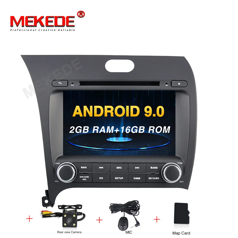Android 9,0 4+ 64G Автомобильный Радио dvd-плеер мультимедиа для Kia CERATO K3 FORTE 2013- с gps навигацией wifi BT RDS - Цвет: 16G add camera