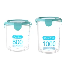 2x кухонный пищевой контейнер, герметичный горшок для чая, кофе, конфет, резервуар для хранения, пластиковые злаковые закуски, коробка для печенья, банки для специй, синий цвет