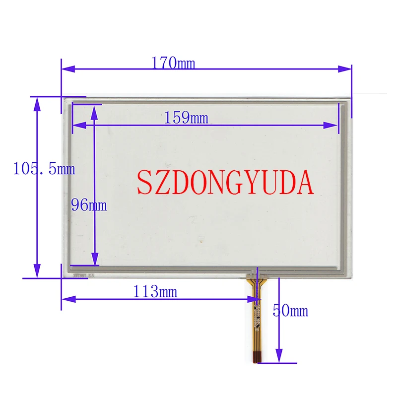 

Новый сенсорный экран 7,2 дюйма 170*105 4-линейный XWT997 Сенсорная панель дигитайзер стеклянный датчик