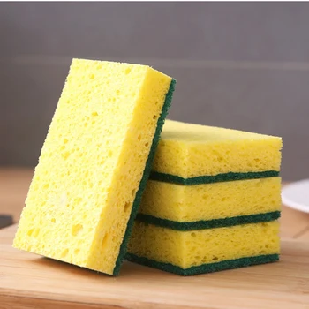 

5PCS Oil-Free Practical Absorbent Reusable Cellulose Sponge Cleaning Towel Dishcloth for Dish Utensil Cookware