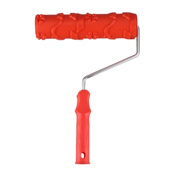 

EG4105T Embossed Paint Roller 10 Inch Rubber Wood Pattern Graining Knurling Tool For Wall Decoration