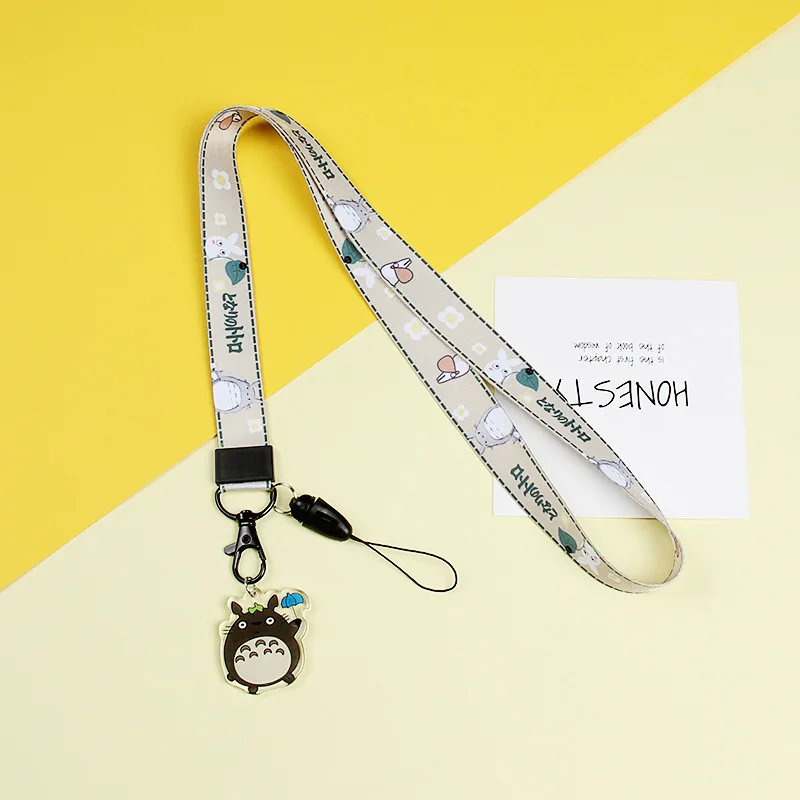 Cute Cartoon keychain Strap Neck straps Lanyards for keys ID Card Pass Gym Mobile Phone USB badge holder DIY Hang Rope Sling