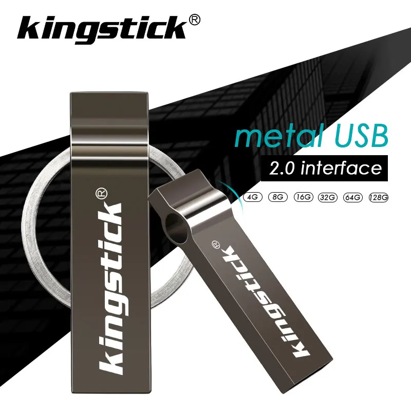 Usb флеш-накопитель 4 GB/8 GB/16 GB/32 GB/64 GB 128GB Водонепроницаемый металлический брелок для ключей карта pendrive Memory Stick usb-диск
