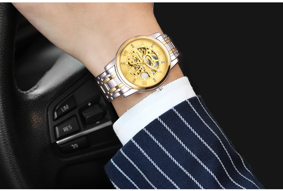 Часы CHENXI мужские топ брендовые Роскошные автоматические механические часы мужские s автоматические механические наручные часы reloj hombre