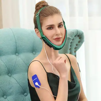 

Face Massager Micro-Current Tens Remote Control Hot Compress Face-Lifting V-Face Shaping Massage Reduce Double Chin