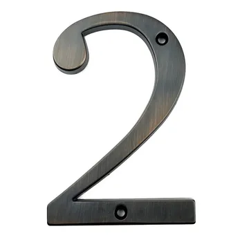 

10cm Big Modern House Number Door Home Address Mailbox Numbers for House Digital Door Outdoor Sign 4 Inch. #2 Aged Bronze
