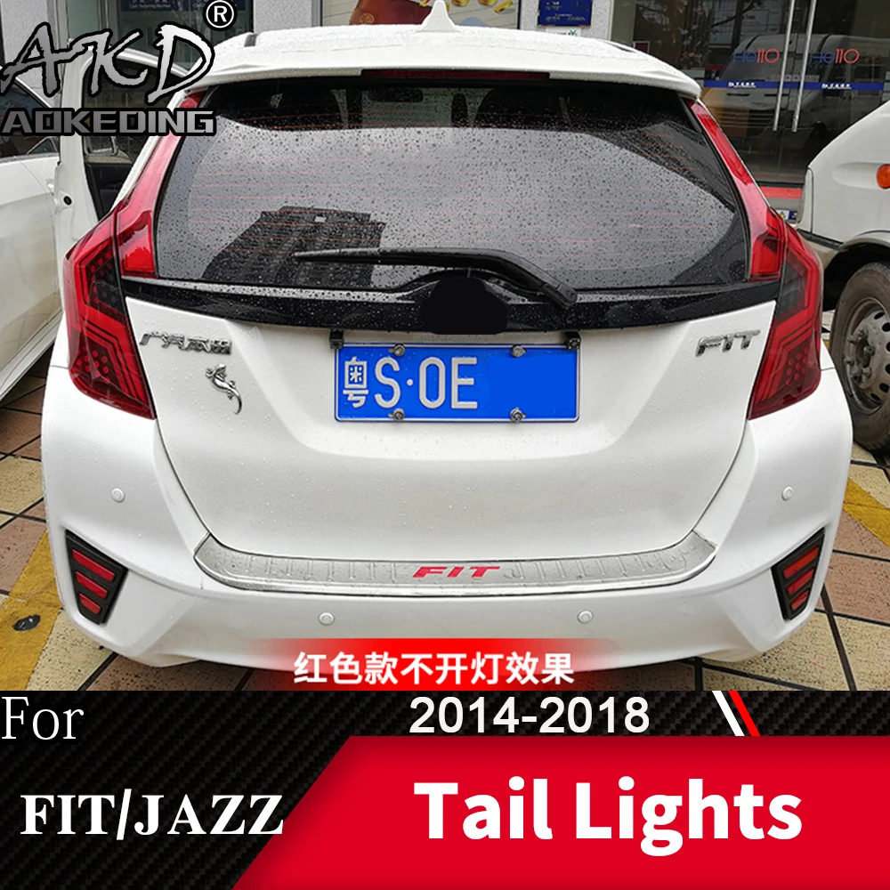 Задний фонарь для приспособление для автомобиля GK5- Honda Jazz светодиодный задние фары, противотуманные фары Габаритные огни DRL Тюнинг автомобилей, автомобильные аксессуары