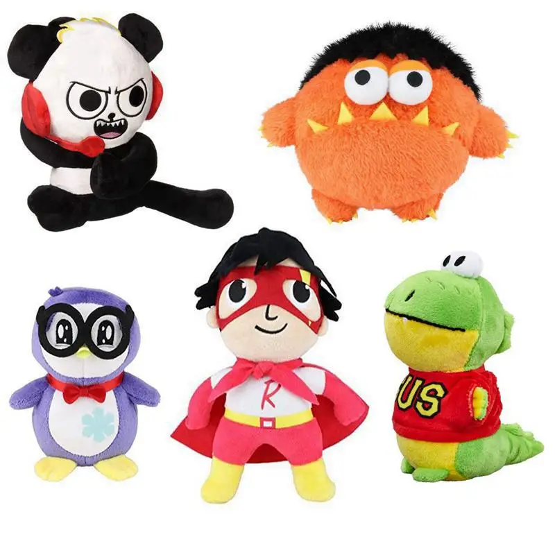 5 шт./компл. Peluche аниме Ryan Wrold игрушка панда динозавр мягкая игрушка-Пингвин плюшевая кукла животного для детей Рождественский подарок