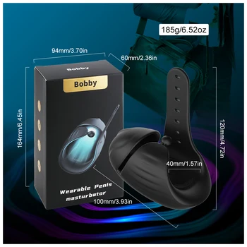 Adjustable Vibrator for Men Glans Stimulator Penis Massage Delay Ejaculation Penis Trainer Male Masturbator Erotic Sex Shop 18+ 6