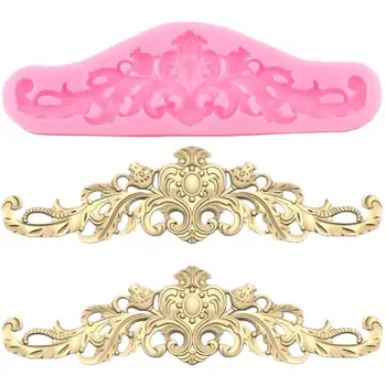 

Scroll Relief Cake Border Silicone Mold DIY Flower Cupcake Fondant Molds Cake Decorating Tools Candy Chocolate Gumpaste Moulds