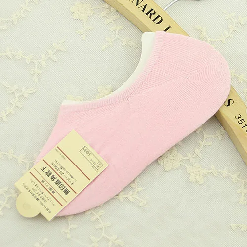 Pink C 5 пара/лот = 10 шт., женские носки-башмачки, летние, противоскользящие, хлопковые, яркие цвета, под прямым углом, женские носки Модные - Цвет: Pink C