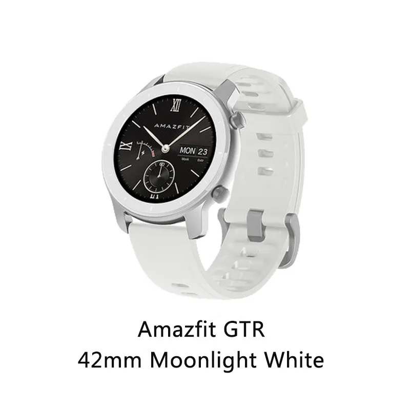 Глобальная версия Xiaomi Huami Amazfit GTR 42 мм Смарт-часы 5 АТМ водонепроницаемые Смарт-часы 12 спортивных режимов - Цвет: 42mm Moonlight White