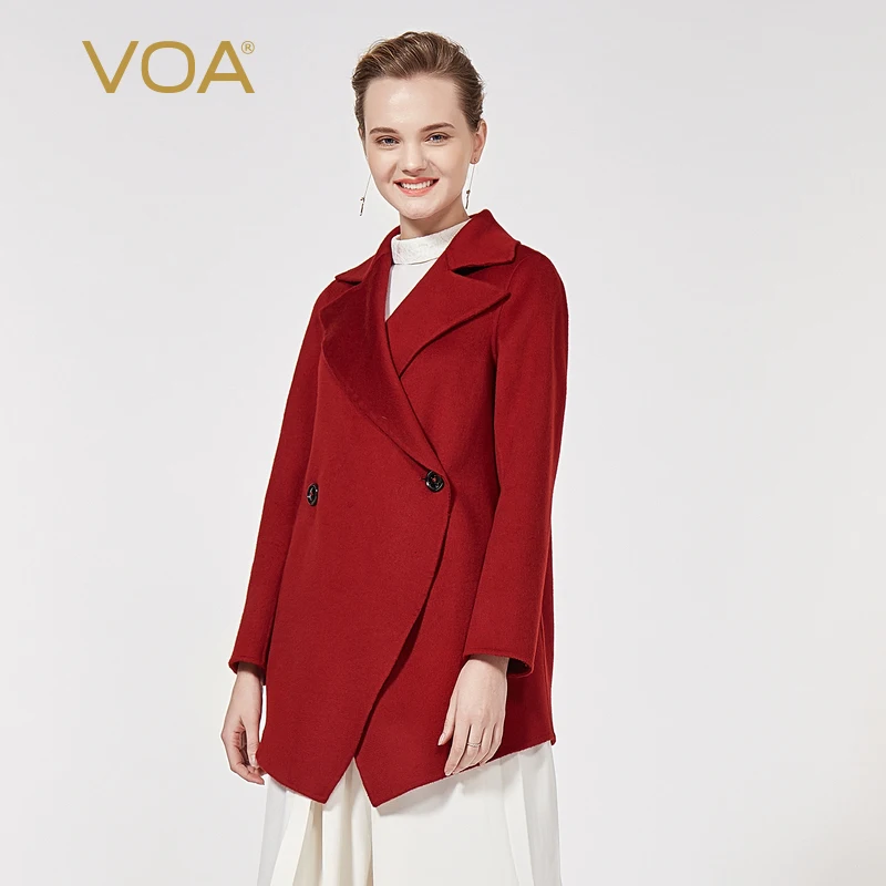 VOA зима куртка женская зимняя Mujer Elegante Женское креативные европейские Abrigos женские двухсторонние шерстяные короткие пальто женское S517