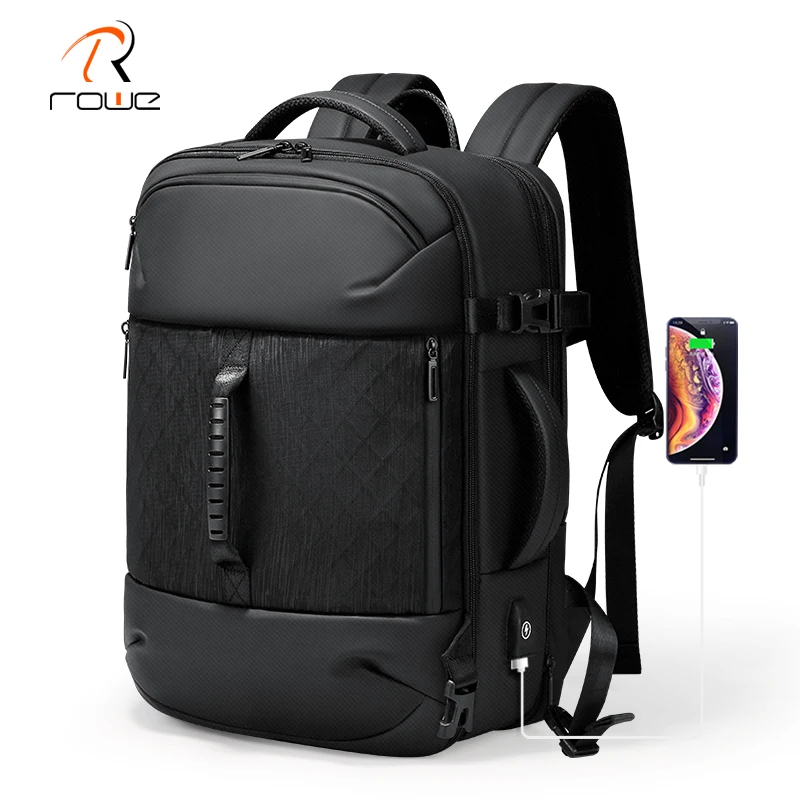 Rowe 2020 New Business Backpacks 17 Inch Laptop Backpack For Men Waterproof USB Charging Travel Outdoor Backpacking Bags
