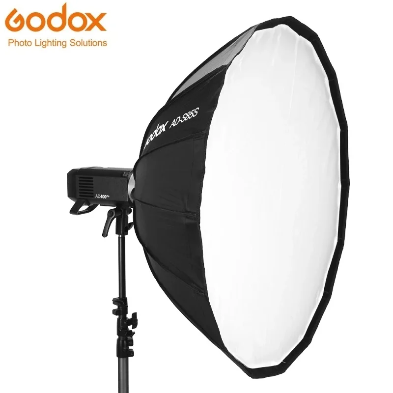 Godox 85Cm Portatile Profondo Parabolico Softbox Ad-S85S Con L'Ombrello Supporto Godox Veloce Installare Griglia A Nido D'Ape Per Ad300 Ad400 Pro