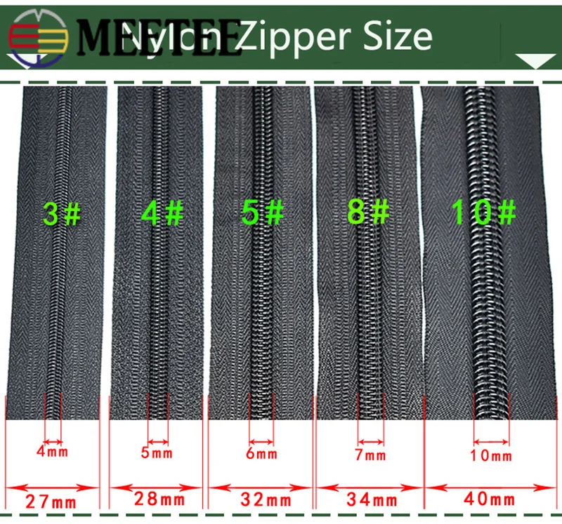 Meetee 2 метра 3#5# нейлоновая катушка водонепроницаемая молния с цветовой кодировкой обратная молния с слайдером DIY одежды наружные сумки, швейные принадлежности