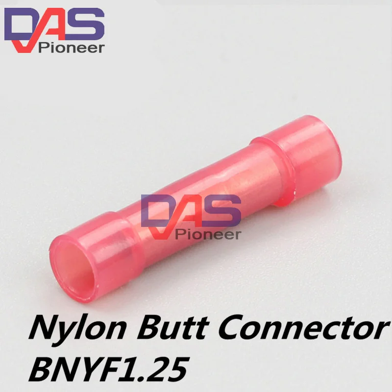 

BNYF1.25 Red Nylon Insulated Butt Connectors and Splices For 0.5-1.5mm2 , 22-16 AWG Wire
