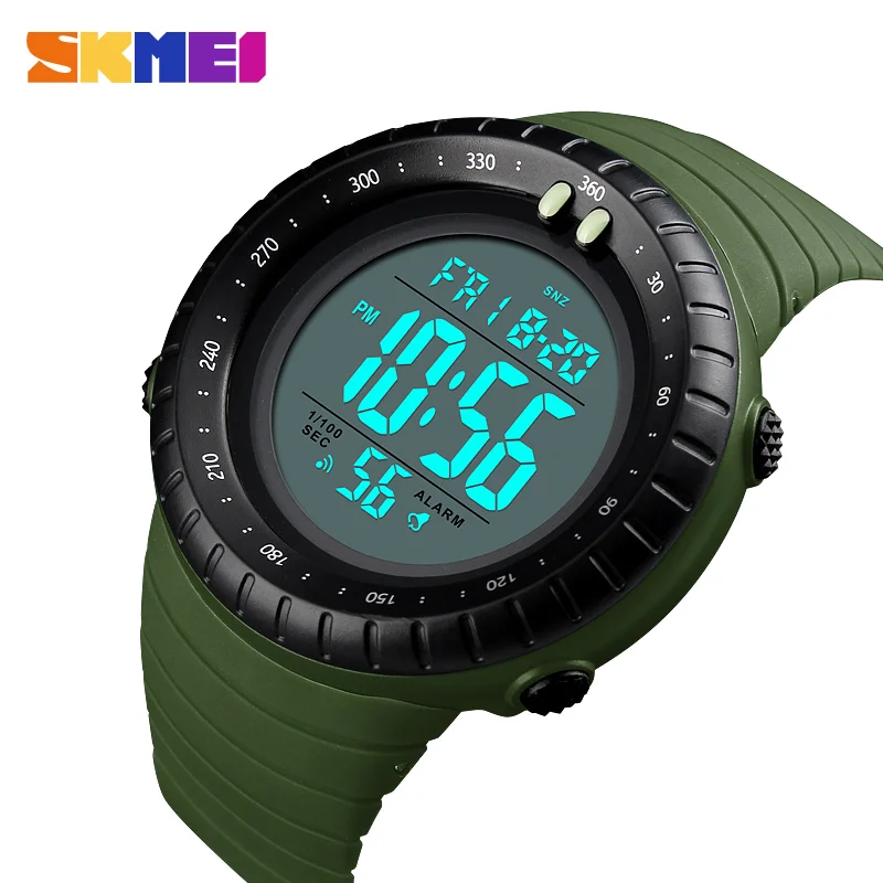 

SKMEI Men Sports Watch Countdown Dual Time Digital Men Watch PU Strap Alarm Clock Waterproof Wristwatchh Relogio Masculino 1420