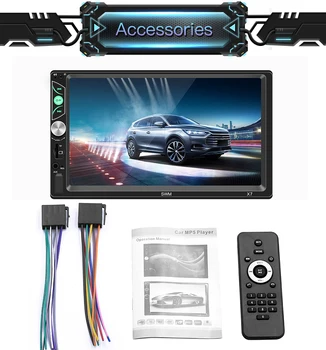 

1PC 2 Din X7 7 Inch Auto Car MP5 Video Player Bluetooth Stereo Audio Player Support for Steering Wheel Control
