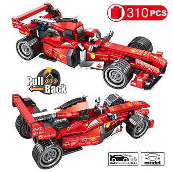 

310pcs Creator Pull Back Technic F1 Racing Car Model Building Blocks Compatible City Technic Car Bricks Toys for Boys