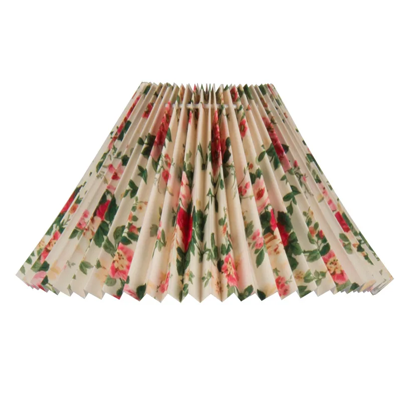 New Pleats Lampshade for Table Lamp Standing Floor Lamps Korean Style Pleated Lampshade Cute Desk Lamp Shade Bedroom Lamps E27
