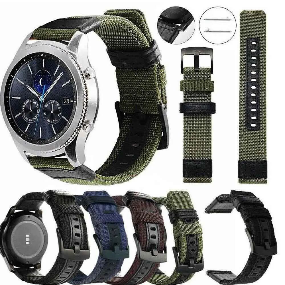 20 мм 22 мм ремешок для часов нейлоновая ткань для samsung gear S3 Frontier/классические быстросъемные Сменные булавки ремешок для браслета