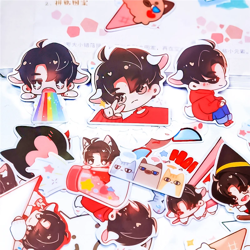 30PSC Cute food boy Stickers Crafts And Scrapbooking stickers kids toys book Decorative DIY Stationery paper afbeelding