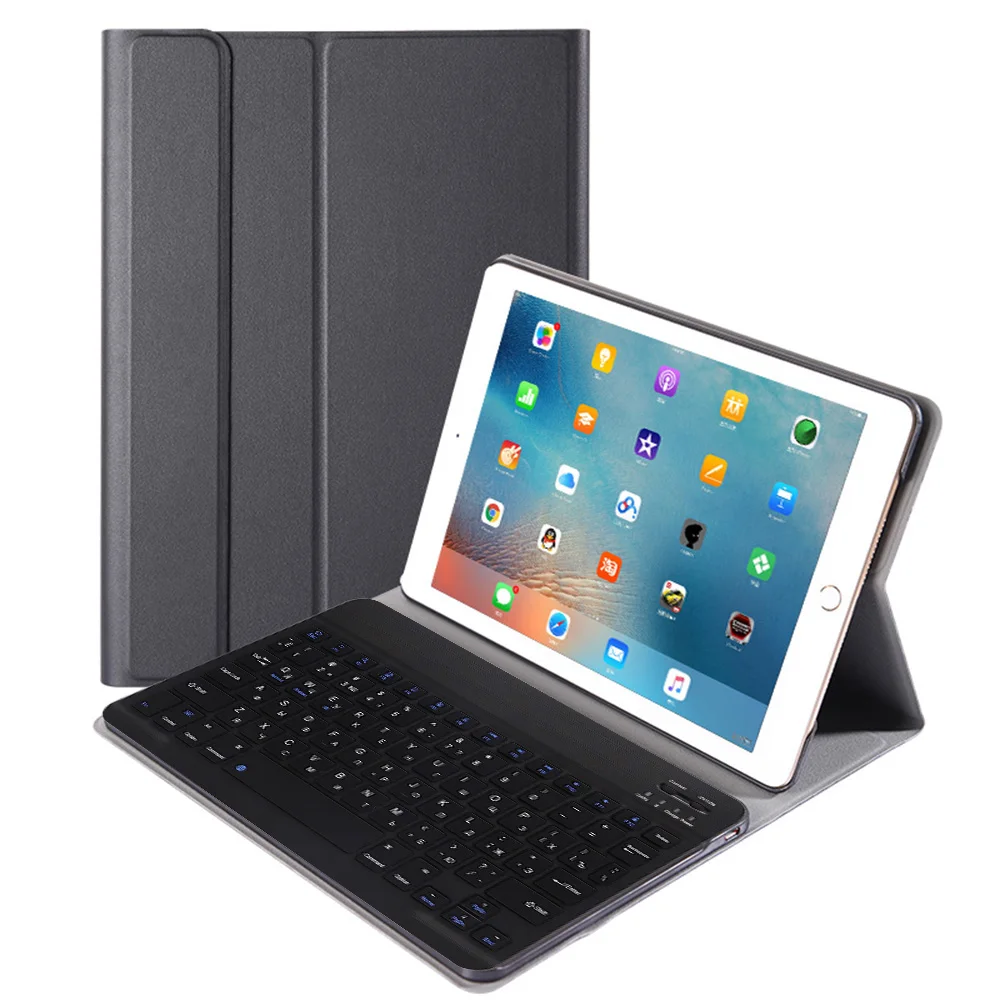 Беспроводная Русская клавиатура для ipad 10,2 пластиковая Bluetooth клавиатура и тонкий овечий узор кожаный чехол Слот для ручки RU Клавиатура