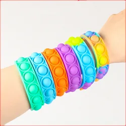 Nova pulseira luminosa diversão colorido silicone atacado brinquedo de descompressão educacional presente aniversário crianças brinquedos brilham no escuro