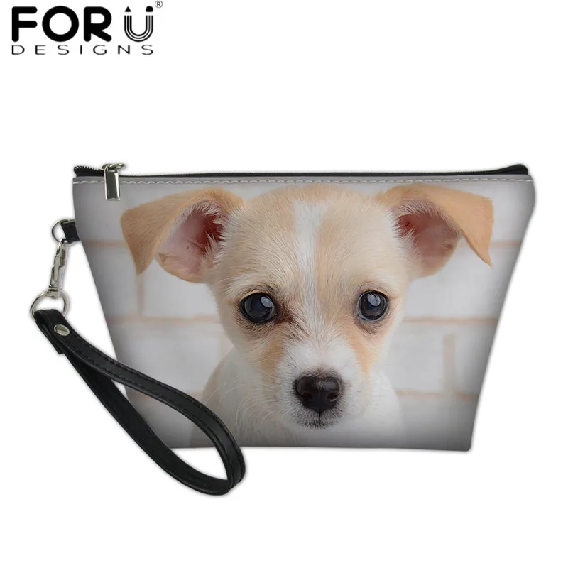 FORUDESIGNS/каваи косметичка для женщин с рисунком Чихуахуа из искусственной кожи, косметичка с изображением животных, собак, красивый чехол для девушек, водонепроницаемый - Цвет: HMA200Z8
