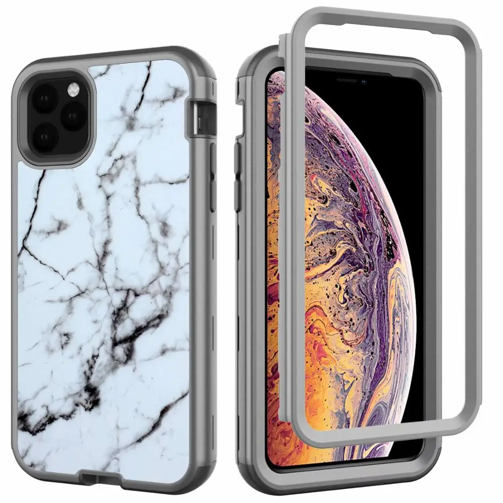 Мраморные текстурные чехлы для телефонов для iPhone 11Pro цветочный узор сумка для мобильного телефона для iPhone 11 Pro Max противоударный жесткий чехол - Цвет: 6