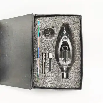 

2020 Glass Water Filter Bubbler Pipe Honeybird with Titanium & Quartz Nail Dab Tool Glass Bowl for Wax Dabber Rig Enail Smoking