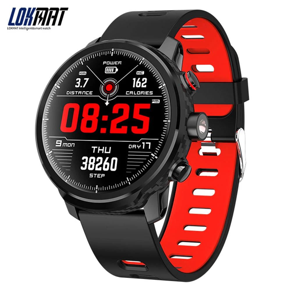 Lokmatt фитнес-трекер несколько видов спорта сердечного ритма IP68 SmartWatch погоды Bluetooth цифровые часы Смарт-часы для мужчин для ios android