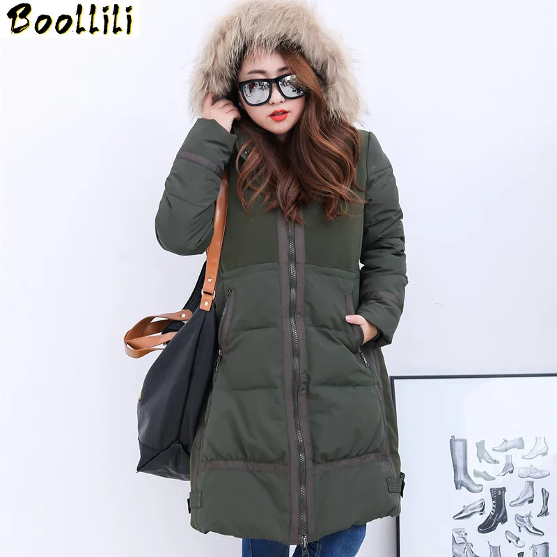 

2020 Winter Jacket Women Coat Female White Duck Down Hood Imitation Fur Collar Thicken Warm Winter Jackets Plus Size 7XL